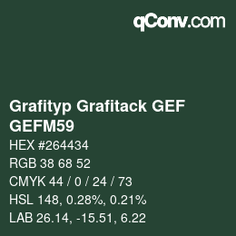 カラーコード: Grafityp Grafitack GEF - GEFM59 | qconv.com