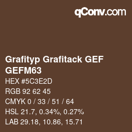 Code couleur: Grafityp Grafitack GEF - GEFM63 | qconv.com