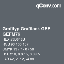 Code couleur: Grafityp Grafitack GEF - GEFM76 | qconv.com