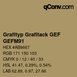 Farbcode: Grafityp Grafitack GEF - GEFM91 | qconv.com