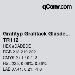 カラーコード: Grafityp Grafitack Glasdecor - TR112 | qconv.com