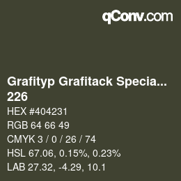 カラーコード: Grafityp Grafitack Speciale - 226 | qconv.com