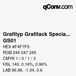 Farbcode: Grafityp Grafitack Speciale - GS01 | qconv.com