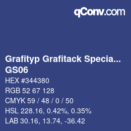 カラーコード: Grafityp Grafitack Speciale - GS06 | qconv.com