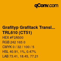 Farbcode: Grafityp Grafitack Translucent - TRL610 (CT51) | qconv.com