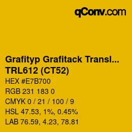 Código de color: Grafityp Grafitack Translucent - TRL612 (CT52) | qconv.com