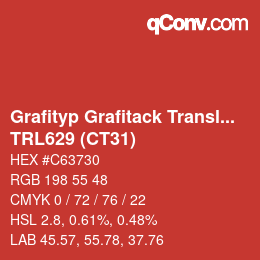 カラーコード: Grafityp Grafitack Translucent - TRL629 (CT31) | qconv.com