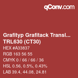 Farbcode: Grafityp Grafitack Translucent - TRL630 (CT30) | qconv.com