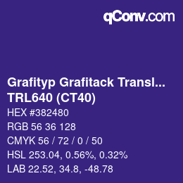 Código de color: Grafityp Grafitack Translucent - TRL640 (CT40) | qconv.com