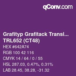 Farbcode: Grafityp Grafitack Translucent - TRL652 (CT48) | qconv.com