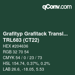 カラーコード: Grafityp Grafitack Translucent - TRL683 (CT22) | qconv.com