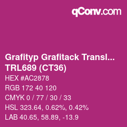 Código de color: Grafityp Grafitack Translucent - TRL689 (CT36) | qconv.com