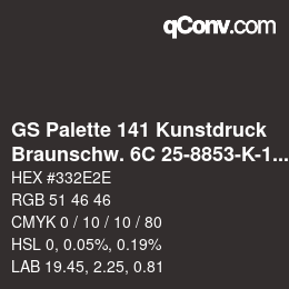 カラーコード: GS Palette 141 Kunstdruck - Braunschw. 6C 25-8853-K-100% | qconv.com