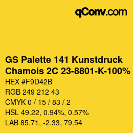 Farbcode: GS Palette 141 Kunstdruck - Chamois 2C 23-8801-K-100% | qconv.com