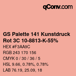 Farbcode: GS Palette 141 Kunstdruck - Rot 3C 10-8813-K-55% | qconv.com