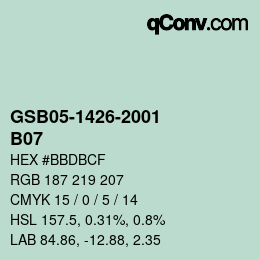 Farbcode: GSB05-1426-2001 - B07 | qconv.com