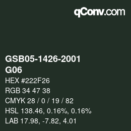 Farbcode: GSB05-1426-2001 - G06 | qconv.com