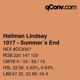 カラーコード: Hallman Lindsay - 1017 - Summer´s End | qconv.com