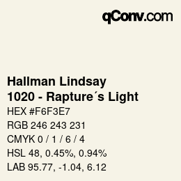 カラーコード: Hallman Lindsay - 1020 - Rapture´s Light | qconv.com