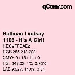 Código de color: Hallman Lindsay - 1105 - It´s A Girl! | qconv.com