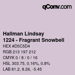Code couleur: Hallman Lindsay - 1224 - Fragrant Snowbell | qconv.com