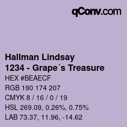 Color code: Hallman Lindsay - 1234 - Grape´s Treasure | qconv.com