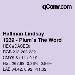 Farbcode: Hallman Lindsay - 1239 - Plum´s The Word | qconv.com