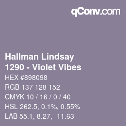 カラーコード: Hallman Lindsay - 1290 - Violet Vibes | qconv.com