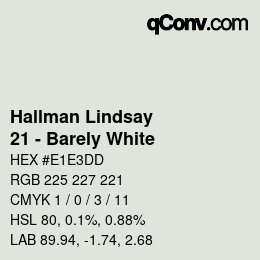 カラーコード: Hallman Lindsay - 21 - Barely White | qconv.com