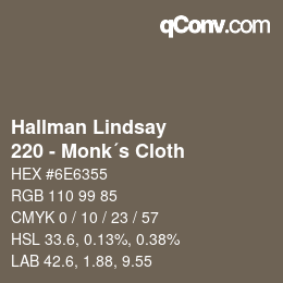 カラーコード: Hallman Lindsay - 220 - Monk´s Cloth  | qconv.com