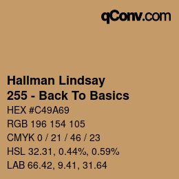 颜色代码: Hallman Lindsay - 255 - Back To Basics | qconv.com