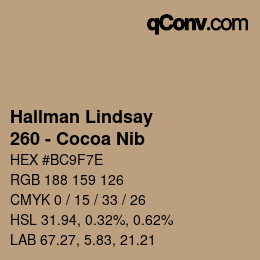 Código de color: Hallman Lindsay - 260 - Cocoa Nib | qconv.com