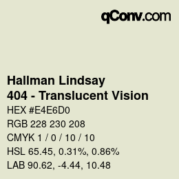 カラーコード: Hallman Lindsay - 404 - Translucent Vision | qconv.com