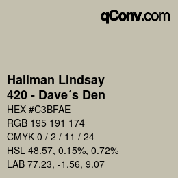 Farbcode: Hallman Lindsay - 420 - Dave´s Den | qconv.com