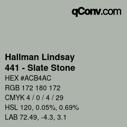 カラーコード: Hallman Lindsay - 441 - Slate Stone | qconv.com