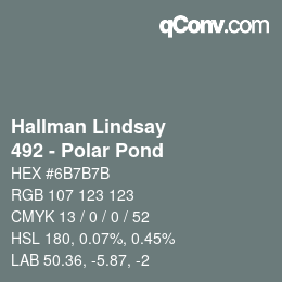 Code couleur: Hallman Lindsay - 492 - Polar Pond | qconv.com