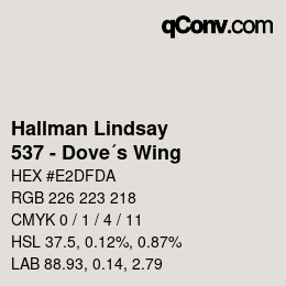 颜色代码: Hallman Lindsay - 537 - Dove´s Wing | qconv.com