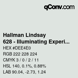 カラーコード: Hallman Lindsay - 628 - Illuminating Experience | qconv.com
