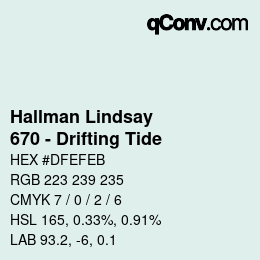 カラーコード: Hallman Lindsay - 670 - Drifting Tide | qconv.com