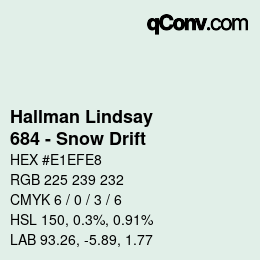 カラーコード: Hallman Lindsay - 684 - Snow Drift | qconv.com