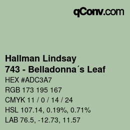 Farbcode: Hallman Lindsay - 743 - Belladonna´s Leaf | qconv.com