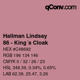 Farbcode: Hallman Lindsay - 86 - King´s Cloak | qconv.com