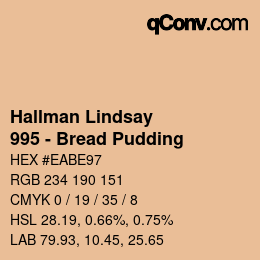 Código de color: Hallman Lindsay - 995 - Bread Pudding | qconv.com