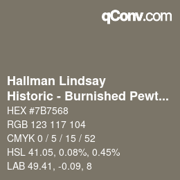 カラーコード: Hallman Lindsay - Historic - Burnished Pewter | qconv.com