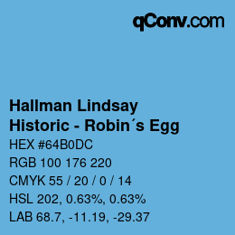 カラーコード: Hallman Lindsay - Historic - Robin´s Egg | qconv.com