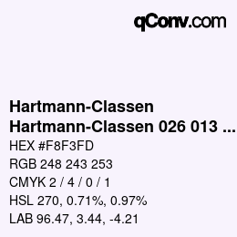 Code couleur: Hartmann-Classen - Hartmann-Classen 026 013 WOOL-LINE daunen | qconv.com