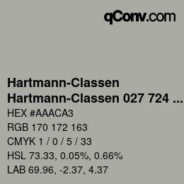 Code couleur: Hartmann-Classen - Hartmann-Classen 027 724 WOOL-LINE flanell | qconv.com