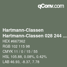 Farbcode: Hartmann-Classen - Hartmann-Classen 028 244 WOOL-LINE loden | qconv.com