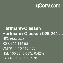 Código de color: Hartmann-Classen - Hartmann-Classen 028 244 WOOL-LINE loden | qconv.com