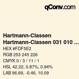 Farbcode: Hartmann-Classen - Hartmann-Classen 031 010 TETON champagner | qconv.com